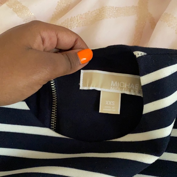 Micheal Kora navy and white striped dress - Picture 3 of 3